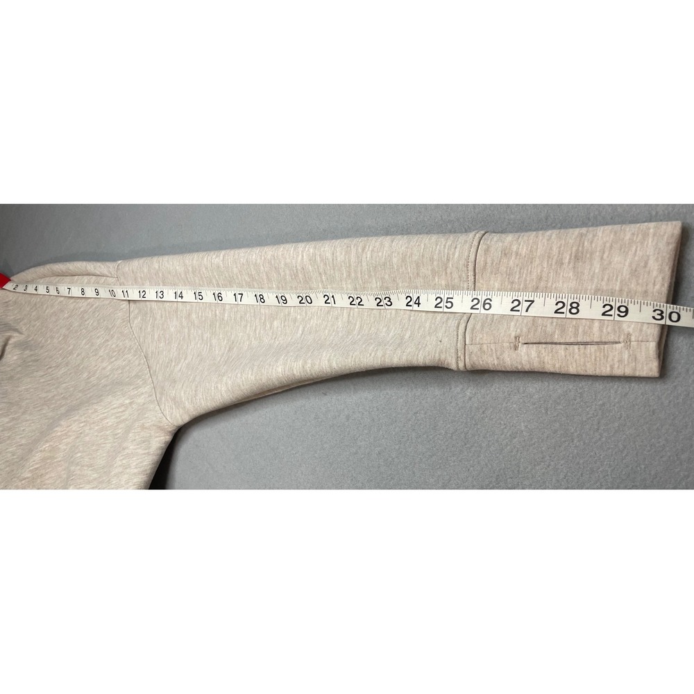 Yogalicious Scuba London Cardigan Oatmeal Heather Open Front Thumbholes XS - Picture 8 of 9